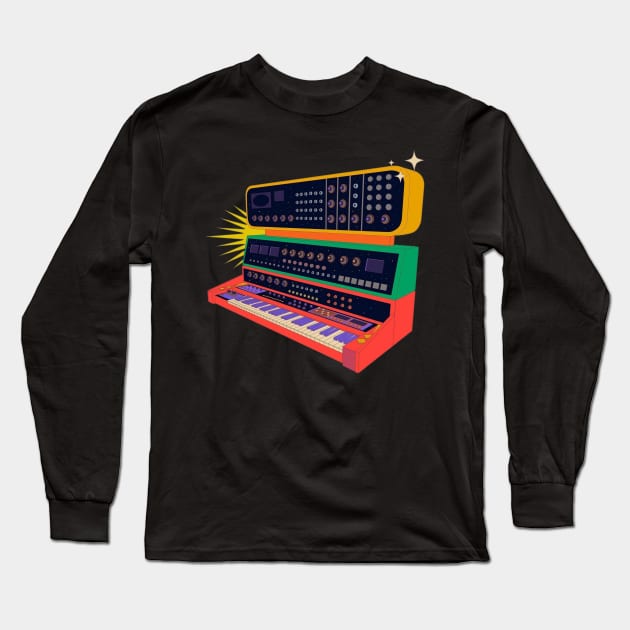 the electronic sound Long Sleeve T-Shirt by Xela Wilma